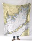 Buzzards Bay Nautical Chart Blanket - Maritime Tribes USABlanket