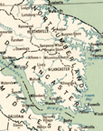 Chesapeake Bay Vintage Map Blanket - Maritime Tribes USABlanket