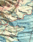 Côte d'Azur, (South of France a.k.a. French Riviera) Map Scarf - Maritime Tribes USAScarf