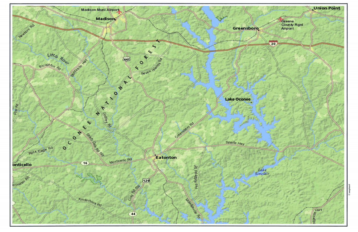 Lake Oconee GA National Geographic Placemats, set of 4