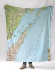 Door County, WI Vintage Topographical Map Blanket - Maritime Tribes USABlanket