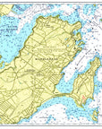 Marblehead Harbors MA Nautical Chart Placemats, set of 4