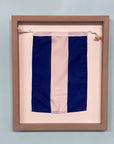 "J" Nautical Flag in Glass-Free Shadow Box Frame