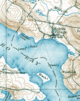 Lake Winnipesaukee, NH Vintage Topo Map Blanket - Maritime Tribes USABlanket