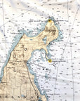 Leelanau PeninsulaNautical Chart Blanket - Maritime Tribes USABlanket