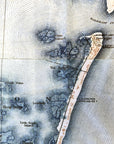 Long Beach Island Antique Style Map Blanket - Maritime Tribes USABlanket