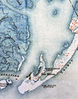 Long Beach Island Antique Style Map Blanket - Maritime Tribes USABlanket