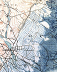 Long Beach Island Antique Style Map Blanket - Maritime Tribes USABlanket