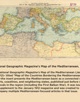 Mediterranean Sea Vintage Map, c. 1900 Scarf - Maritime Tribes USAScarf