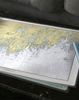 Monhegan Island to Cape Elizabeth Vintage Nautical Chart Placemats, set of 4