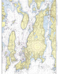 Newport, RI & Jamestown Vintage Nautical Chart Canvas Wall Scroll | Narragansett Bay Wall Art - Maritime Tribes USAScroll