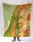 Palestine Vintage (c. 1915) Map Blanket - Maritime Tribes USABlanket