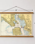 San Francisco Bay Nautical Chart Canvas Wall Scroll - Maritime Tribes USAScroll