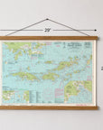Virgin Islands Nautical Chart Canvas Wall Scroll - Maritime Tribes USA