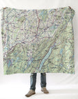 Warwick, New York Topographical Map Blanket - Maritime Tribes USABlanket