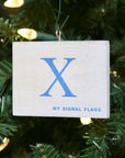 "X" Flag Vintage Ornament - mysignalflags
