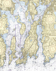 North East Narragansett Bay, Vintage Nautical chart 1973 Blanket
