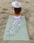 Eastern Shore of Virginia Vintage Map Quick Dry Towel