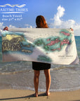 USVI - Antique Map Quick Dry Towel