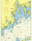 Padanaram Harbor, MA Buzzards Bay Vintage Nautical Chart Scroll