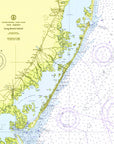 Ship Bottom (Barnegat Light to Beach Haven), NJ Vintage Nautical Chart Shower Curtain