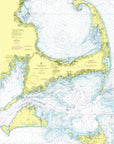 Cape Cod & The Islands (Nantuket & Martha's VIneyard) Vintage Nautical Chart Fabric Scroll