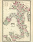 Italy Vintage Map Scroll
