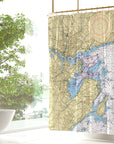 Marblehead / Beverly Farms MA Nautical Chart Shower Curtain