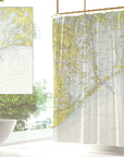 Grand Isle, LA Vintage Nautical Chart Shower Curtain