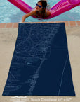 Asbury to Lavallette NJ Blueprint Quick Dry Towel