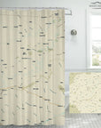 West Jefferson NC Modern Wave Shower Curtain