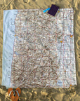 Oregon Coast Vintage Map Blanket