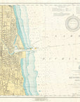 Kenosha Harbor Vintage Nautical Chart, c.1921 Scroll