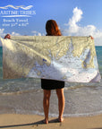 Belle Haven Club Greenwich CT Nautical Chart Quick Dry Towel - Maritime Tribes USATowel
