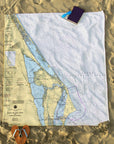 Cape Canaveral (Kennedy) Florida Map Blanket - Maritime Tribes USABlanket