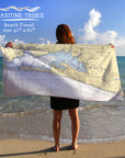 Choctawhatchee Bay Chart Quick Dry Towel