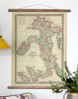 Italy Vintage Map Scroll