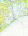 Grand Isle, LA Vintage Nautical Chart Shower Curtain