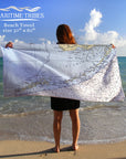 Florida Keys Chart Quick Dry Towel - Maritime Tribes USATowel