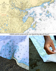 Marblehead, MA Nautical Chart Quick Dry Towel - Maritime Tribes USATowel