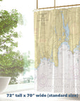 Niantic River, CT Nautical Chart Shower Curtain - Maritime Tribes USAShower Curtain
