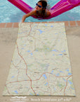 Lynnfield MA Neighborhood Map Quick Dry Towel