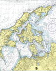 Southold, North Fork, NY Nautical Chart Shower Curtain - Maritime Tribes USAShower Curtain