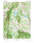 Lenox, MA Vintage Topo Map Scroll