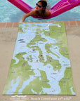 Whidbey Island Celeste Map Quick Dry Towel - Maritime Tribes USATowel