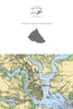 Charleston, South Carolina, Chart Notecard, Pack of 24 Notecards