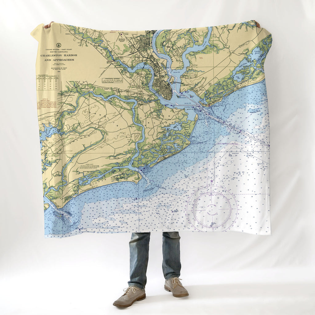 Charleston, SC Chart Blanket