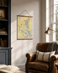 Annapolis, Chesapeake Bay Northern Part Nautical Chart Fabric Scroll