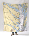 Chesapeake Bay - Southern Part - Nautical Chart Blanket