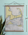 Cape Cod & The Islands (Nantuket & Martha's VIneyard) Vintage Nautical Chart Fabric Scroll